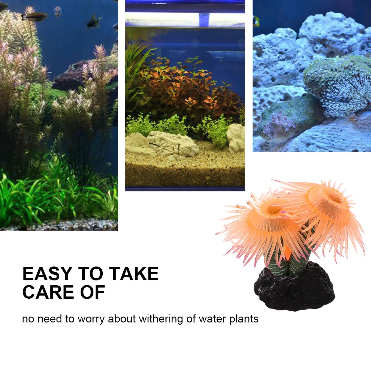 

1pc Artificial Coral Aquarium Decoration Durable Premium Material Fish Tank Accessories Non Toxic Long Lasting Ornament