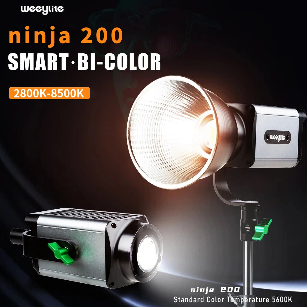 Viltrox Weeylite Ninja200 60W LED Video Photography Light App Controller Studio for Photo Live Streaming Silent Portable Bicolor