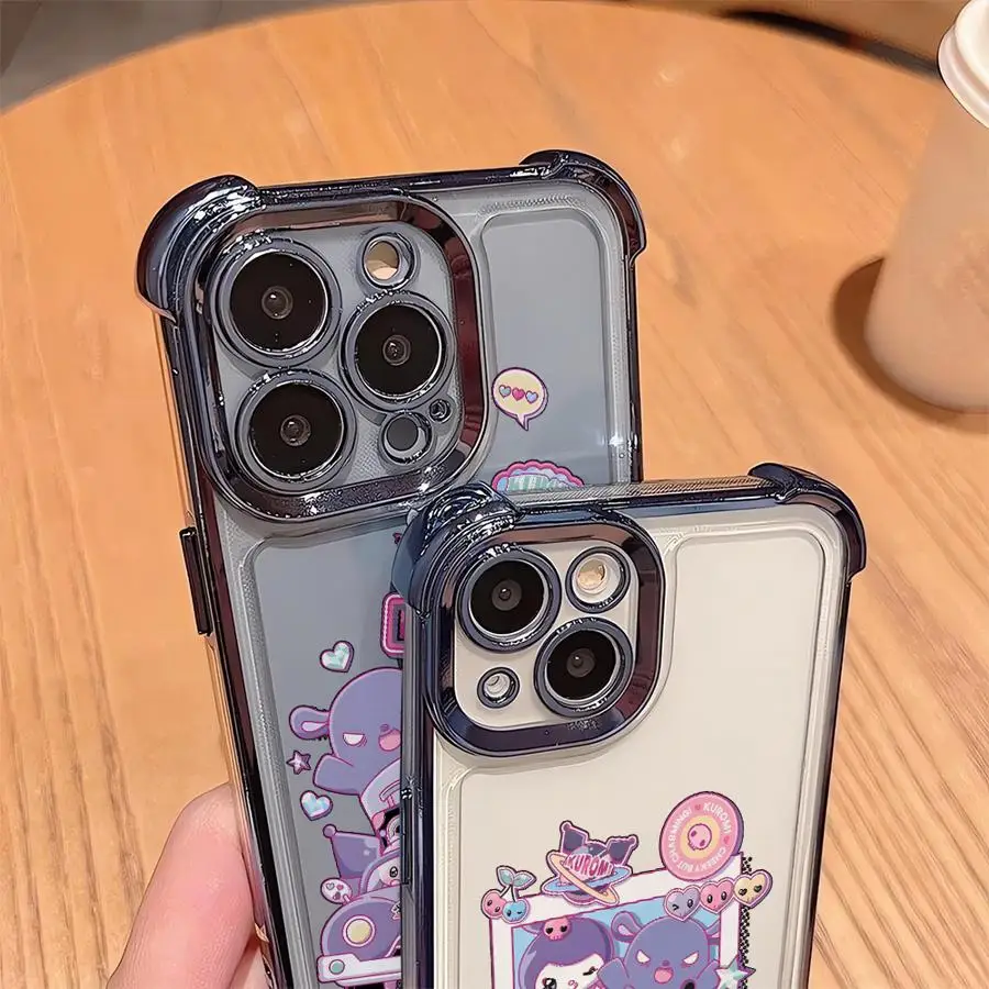 Custodia morbida per telefono per Apple iPhone 16e 11 15 Pro MAX 14 13 Plus 12 16 Sanlio Kuromi carina