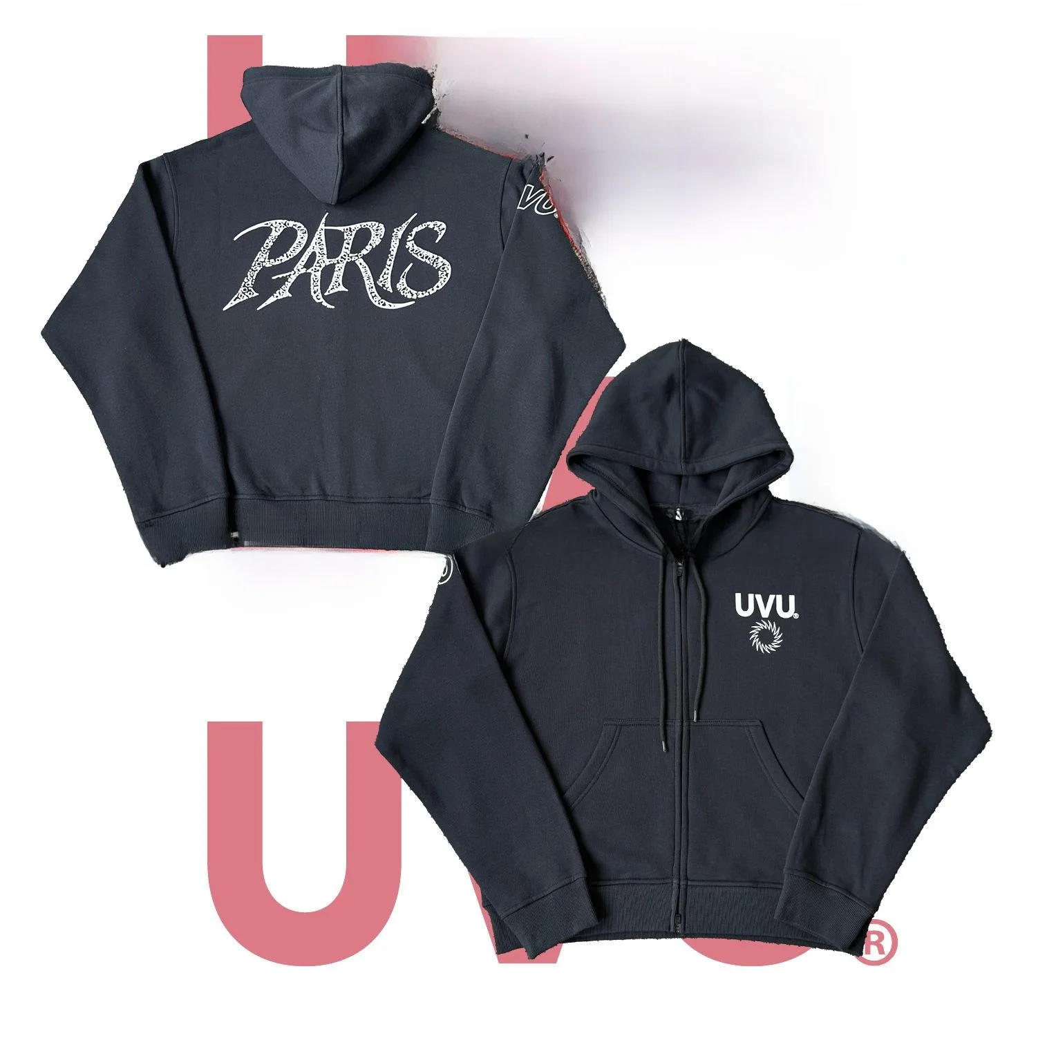 Unisex Hoodie Fleece Print Sportswear High Street Cardigan Long Pants Set Casual Comfortable Winter Outfit for Middle-Aged