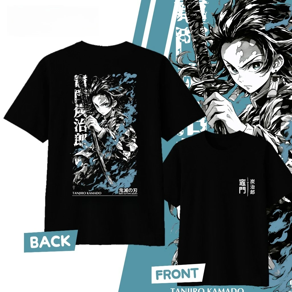 Demon Slayer Anime TANJIRO KAMADO 2 Bedrucktes T-Shirt für Herren und Damen, Herren-Top, Sport-T-Shirt, 2026 Sommer Neues T-Shirt