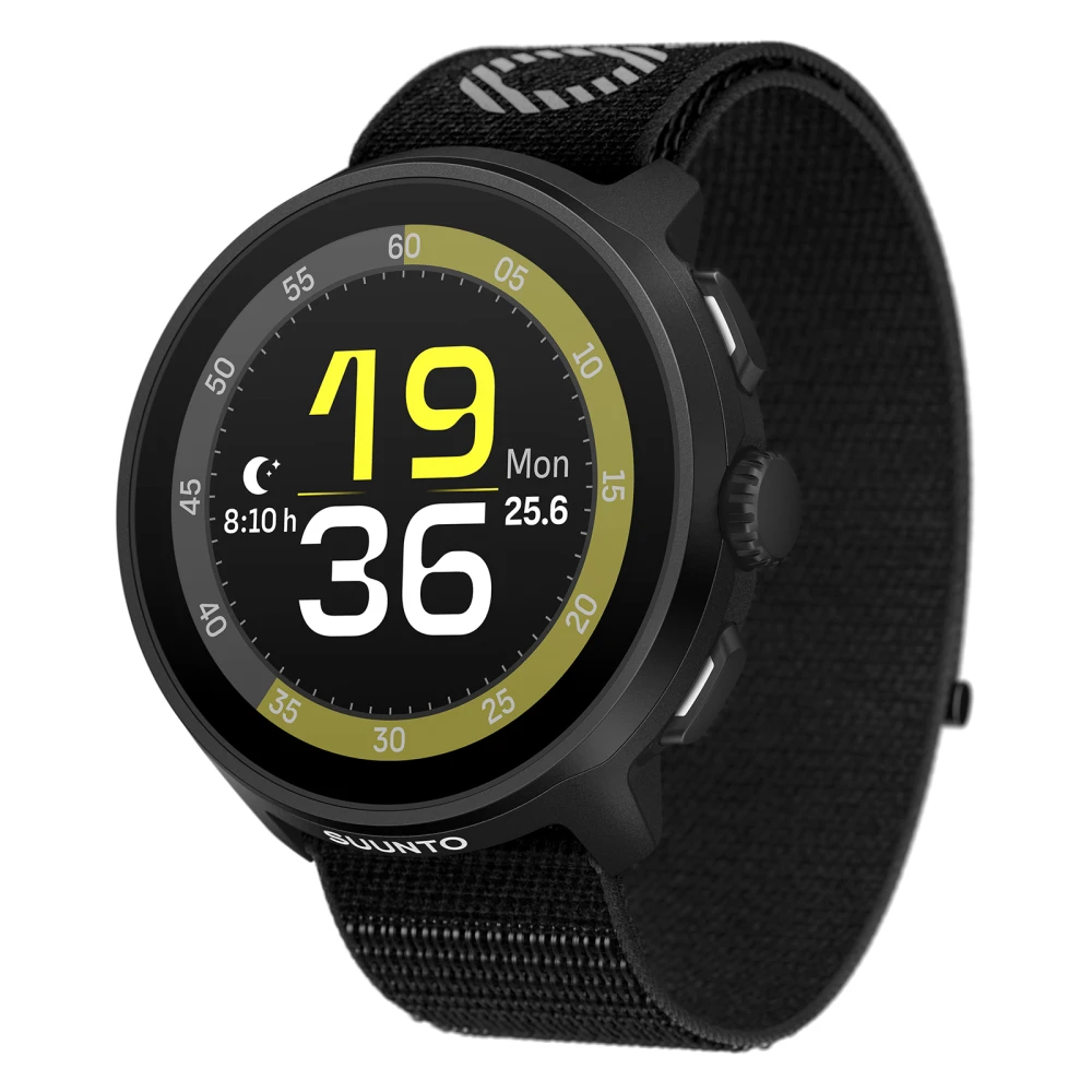 SUUNTO Run Sports Watch 1.32" AMOLED Touchscreen with Crown Button 12 Days Battery Life Wrist Heart-Rat Sleep Health Tracking
