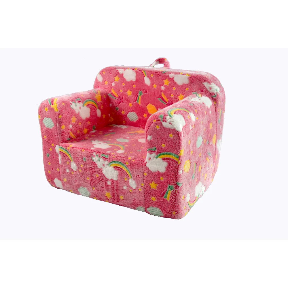 Kindersofa mit Tragegriff und Seitentaschen. Kindersessel. Leichter Kindersofastuhl – Detail 3