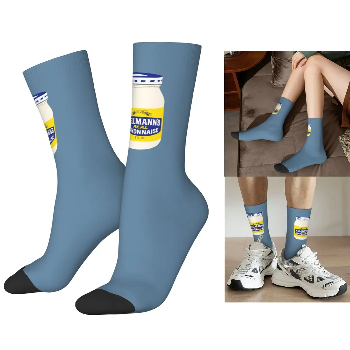 

Mayonnaise Socks Harajuku Sweat Absorbing Stockings All Season Long Socks Accessories for Man's Woman's Christmas Gifts