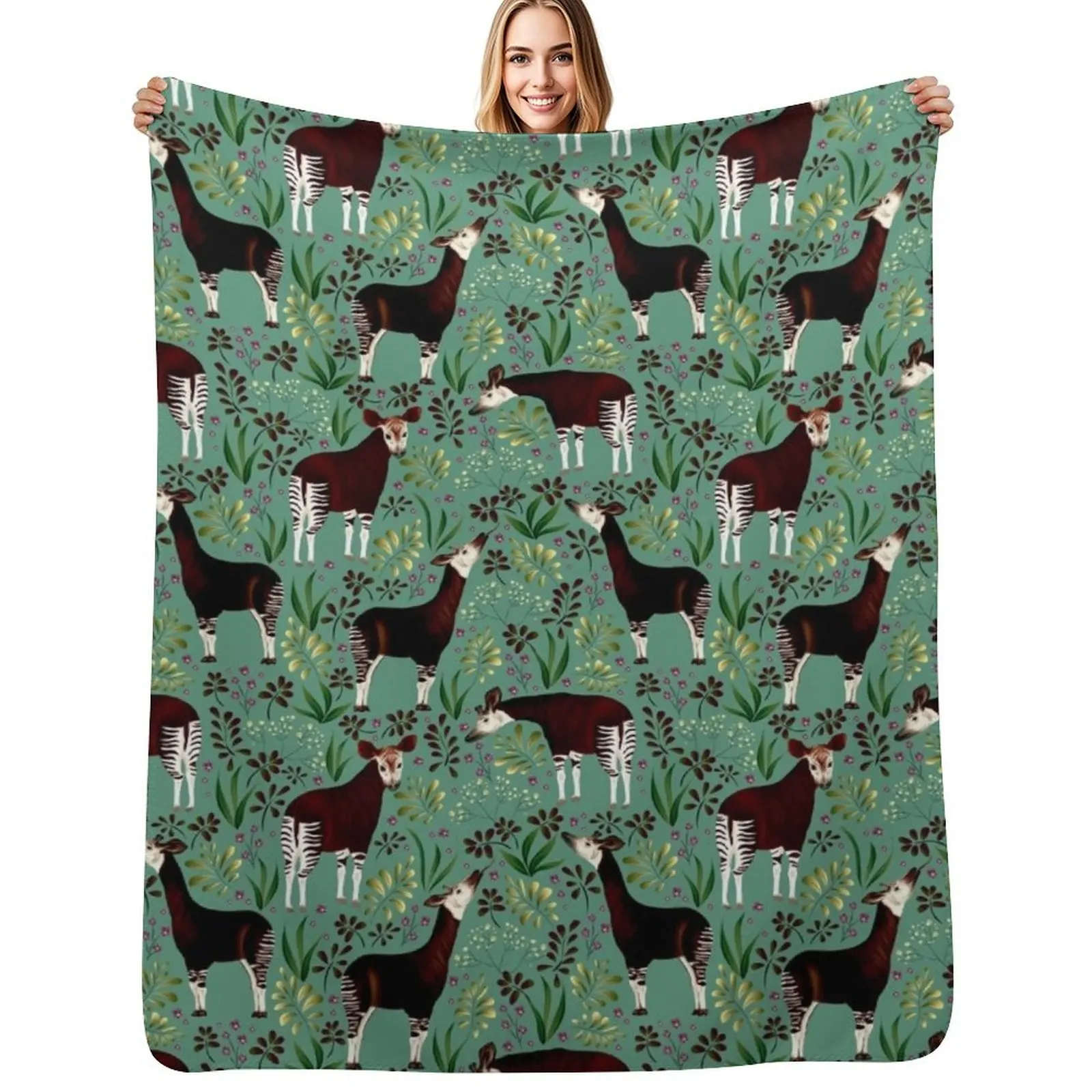 

Okapi Animalier Throw Blanket Winter beds blankets ands Luxury Brand Giant Sofa Blankets