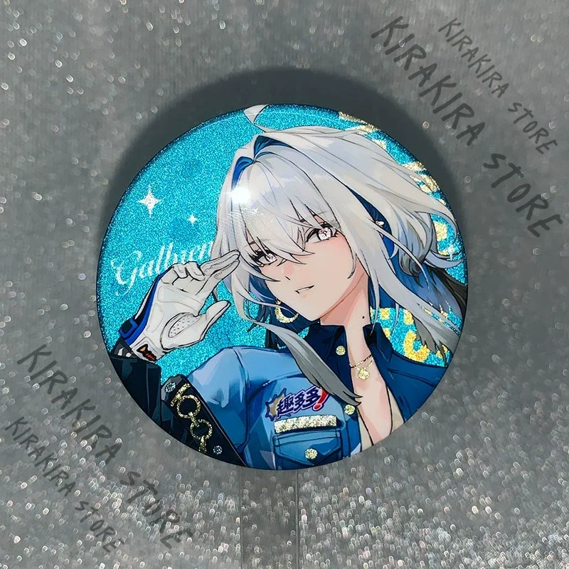 Wuthering Waves QIUYUAN мультяшная эмблема Декор значок Фиби 75 мм двойная вспышка нагрудник подвески украшения GALBRENR Lupa Otaku