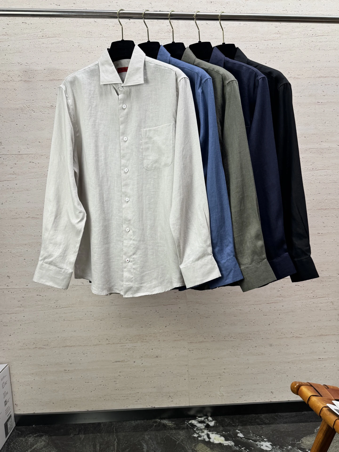 BLSK CPRT Shirt Linen men 2027 New Fashion breathable embroidery comfortable long sleeves straight high quality Big size S-4XL