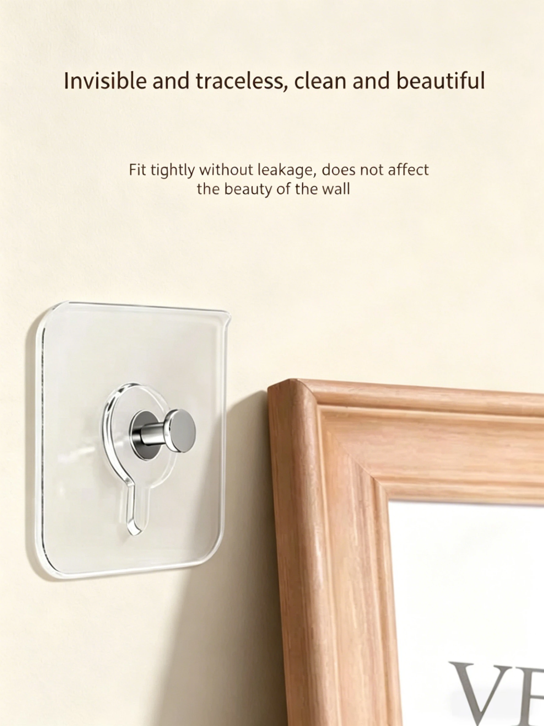10/20pcs Strong Hold Self‑Adhesive Hook Transparent Seamless Wall Hangers Picture Frame Nails for Clock Photo Hanging Home Use