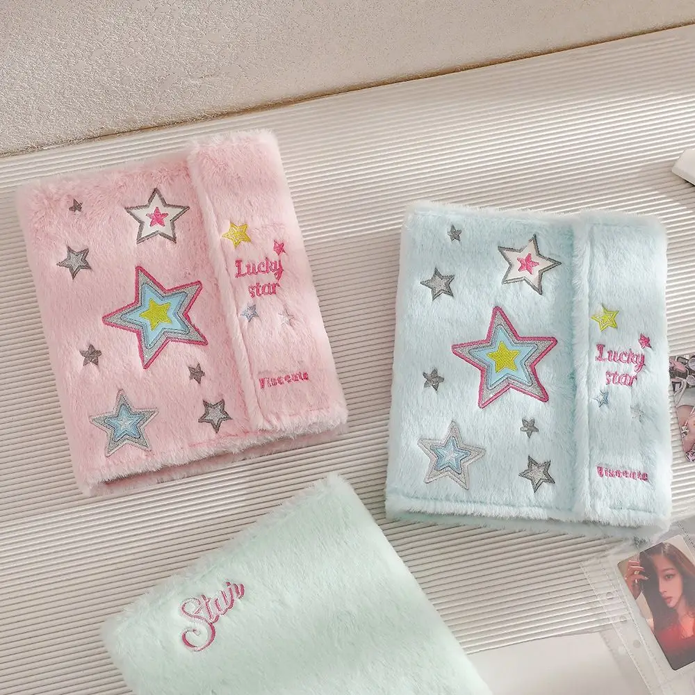 A5 Cute Cartoon Plush Photocard Holder Loose-leaf Ins Chasing Idol Photo Album Card Cover Korean Style Star Card Binder Polaroid