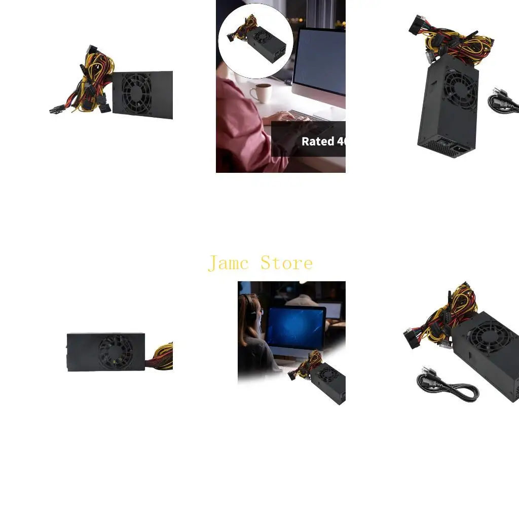 

LX0B TFX 400W Power Supply Desktop PC Chassis Small Power Supply Quiet Temperature Control with Exhaust Fan For Desktop