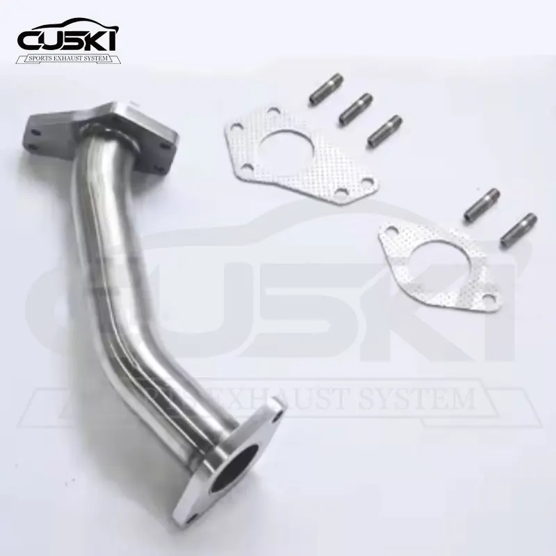 High quality polished stainless steel exhaust fitting assembly for Subaru Forester EJ203 SF5 ，part number 44104AA012 44104FE050