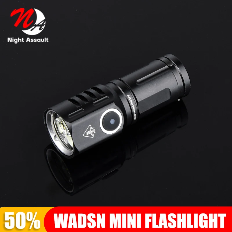 WADSN  High Lumens  Usb Rechargeable Strong Light Variable Focus with Floodlight  Mini Flashlight  For Camping Outdoor Emergency