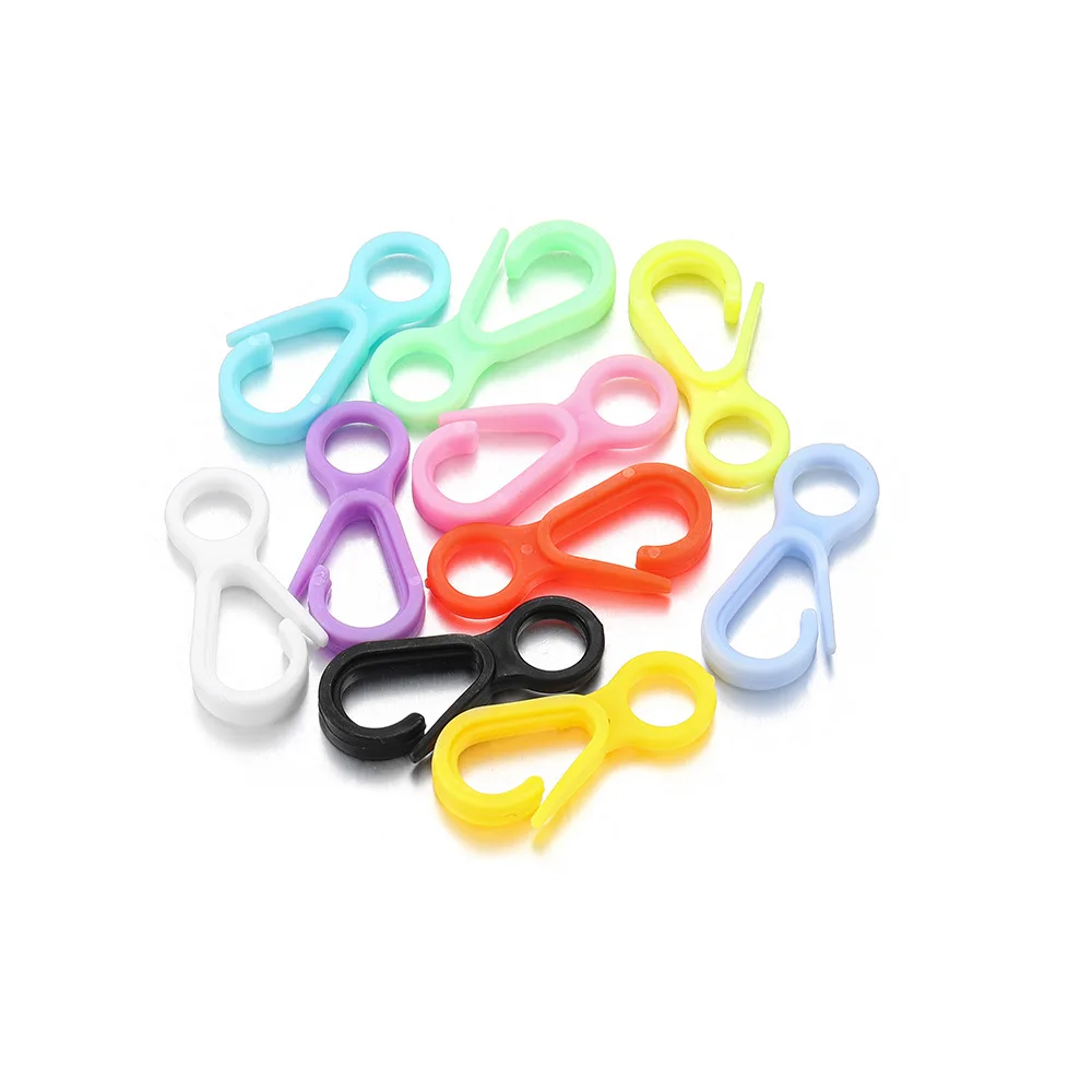 10Pcs New Plastic Colored Lobster Buckle Candy Color Key DIY Pendant Accessories Plastic Trendy Practical Jewelry Accessories