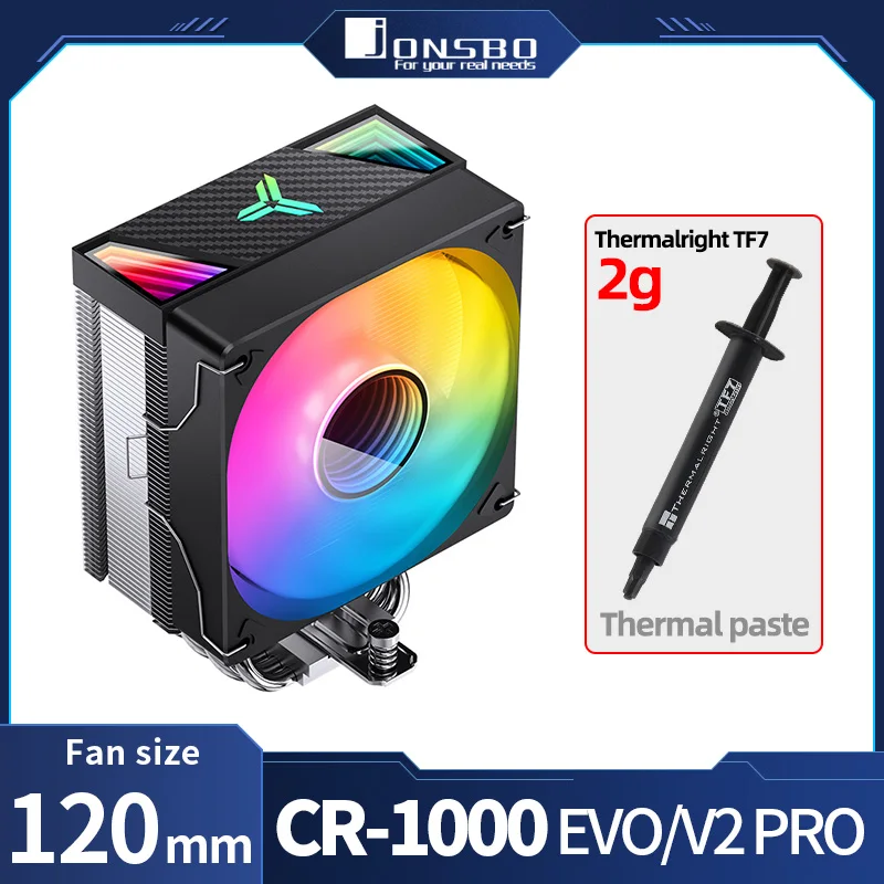 

Jonsbo CPU Air Processador Cooler 4 Heat Pipes 120mm PWM Fan D-TDP 220/230W ARGB PC Radiator for LGA1700 1200 115X AMD AM4 AM5