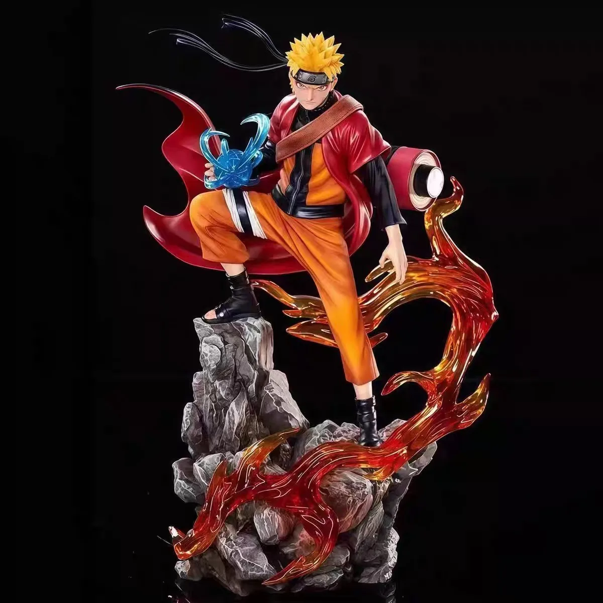 22cm Naruto Anime Figur Uzumaki Naruto Uchiha Sasuke Actionfigur PVC-Statue Schreibtisch-Deko Sammlerstück Spielzeug Geschenk