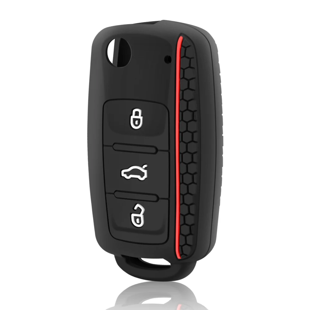 Bescherm Autosleutel shell Voor Volkswagen polo passat b5 golf 4 5 6 MK5 MK6 Eos Bora Kever TSI nieuwe Siliconen beschermhoes