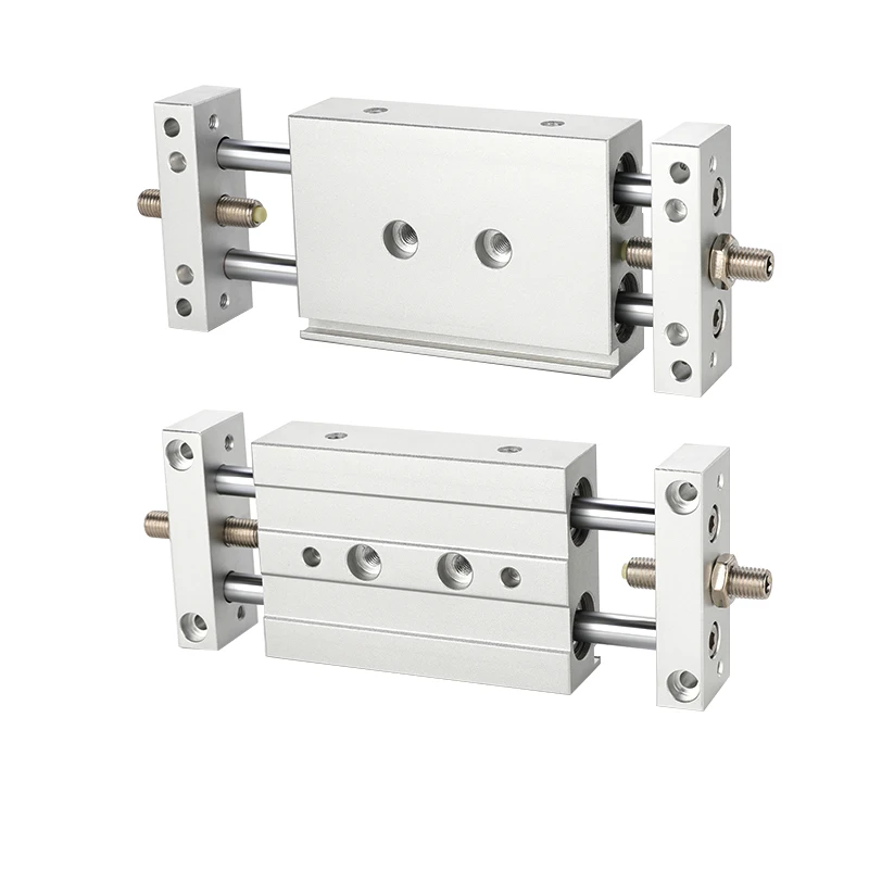 Pneumatic dual axis double rod adjustable stroke sliding table cylinder STMB10/16/20/25 X 25/50/75/100/125/150/175/200