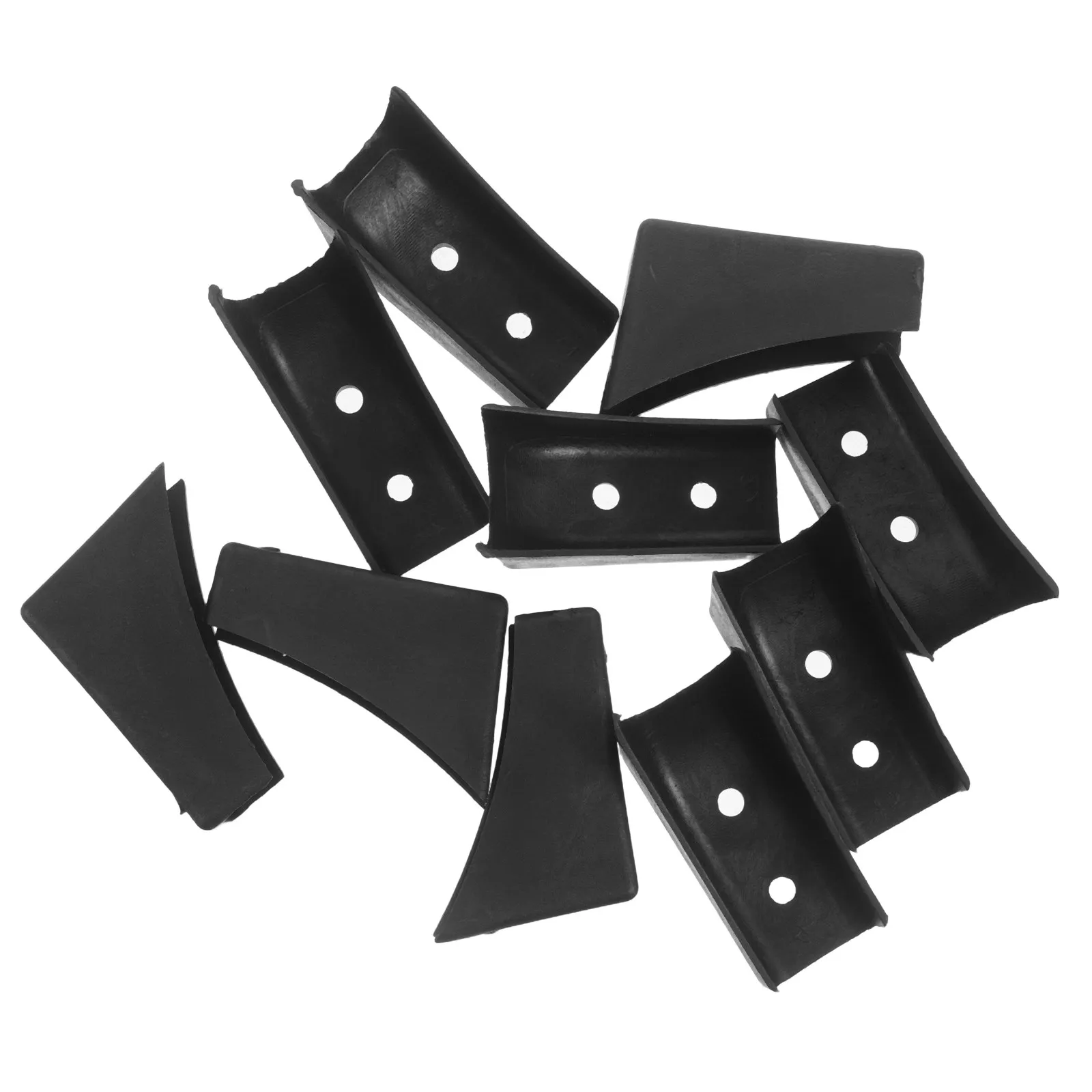 10Pcs Chair Feet Floor Protectors U Shaped Anti Slip Boat Shape Foot Pads Tubular Furniture Leg Caps for Office Chairs Hardwood
