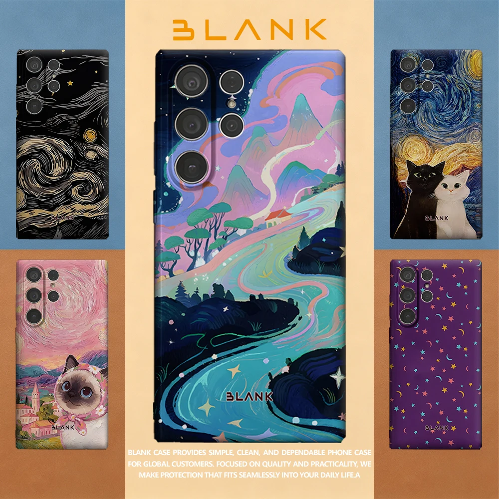 Starry Mountain Stream For Samsung Galaxy S26 S25 S24 A56 A36 Phone Case Protection Cover for Women Girl Blank