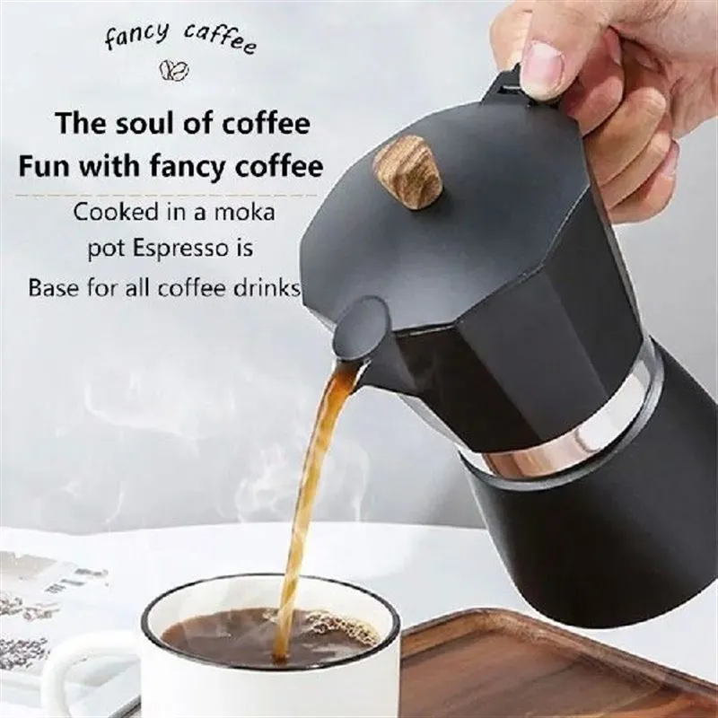 

Authentic Italian Espresso Coffee Aluminum Moka Pot 300ml Classic Italian Design for Coffee Lovers by ZtjLLhHt