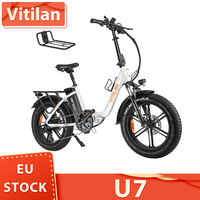 Vitilan U7 2.0 Foldable Electric Bike 20*4.0 inch Fat Tire 750W Motor E-Bike 48V 20Ah Removable Lithium Battery 28mph Max Speed