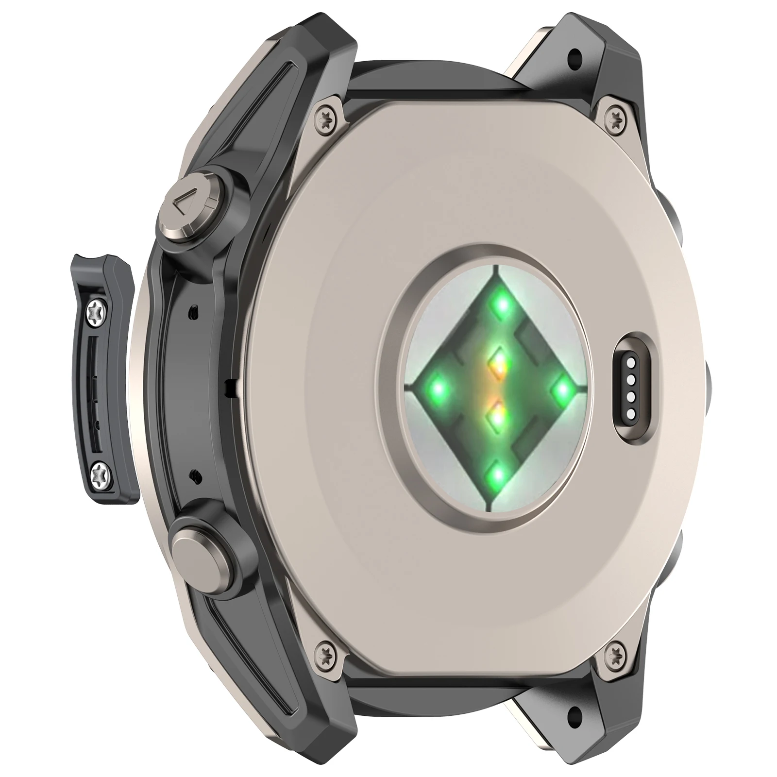 إطار معدني مقاوم للصدمات لـ Garmin Fenix 8 /Quatix 8/Tactix 8 47 مللي متر 51 مللي متر حامي إطار جانبي واقي مضاد للسقوط