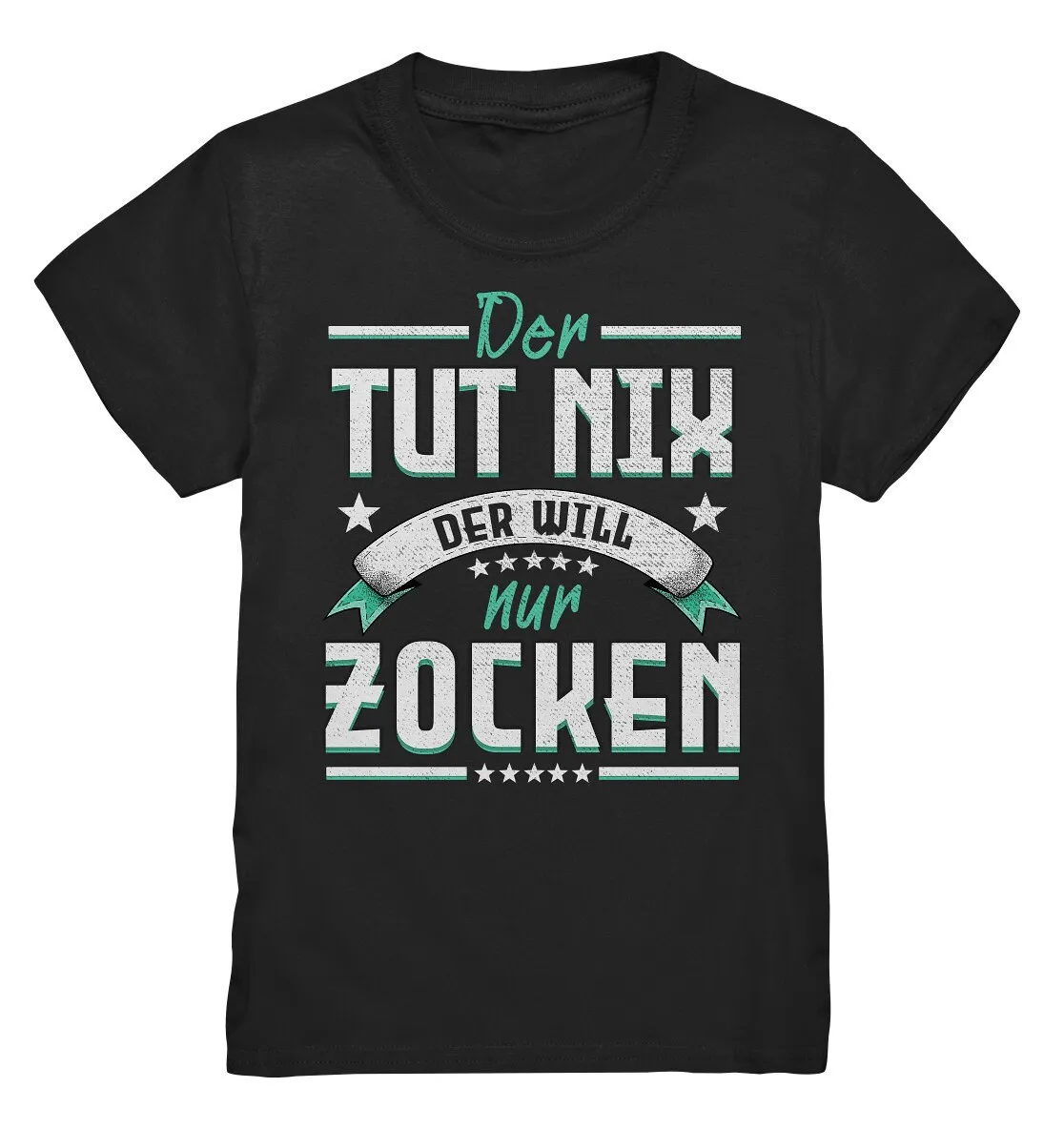 T Shirt Der Will Nur Zocken Gaming Gamer Boy Controller Kids Premium