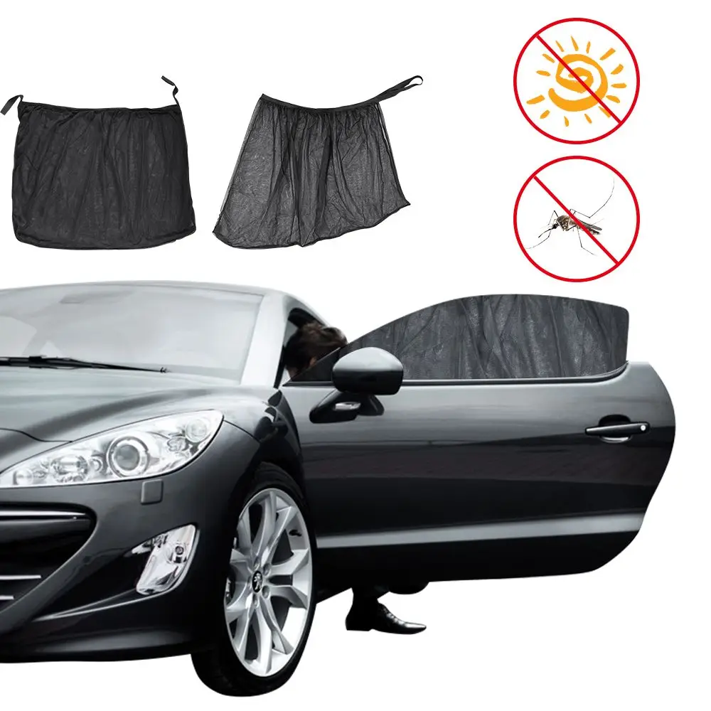 OR Rear Side Windows Blind Sunscreen Insulation Car Sun Shade Mesh UV Protection Curtain Sunshade Net Sunlight Block