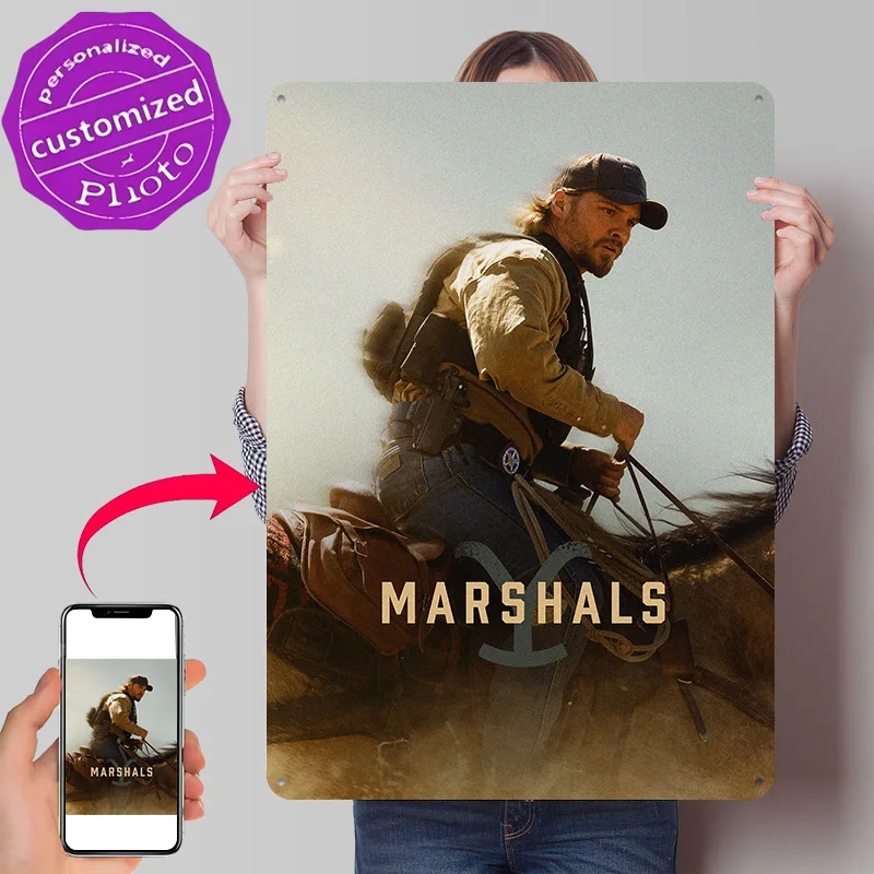 Marshal on Horseback Metal Poster Perfect Gift for Fans Lovers Customized Wall Art Metal Sign for Decor Luxury Decoration Room