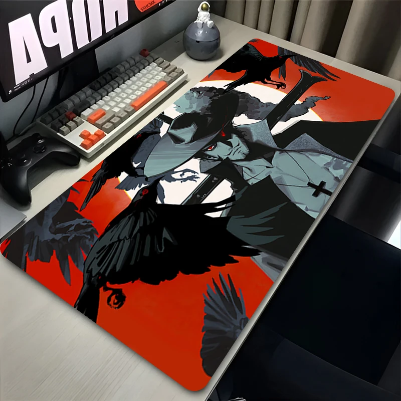 

Большой коврик для мыши, офисный компьютерный коврик One Piece Dracule Mihawk, черный настольный коврик для клавиатуры, ноутбука, аксессуары, игровой коврик для мыши