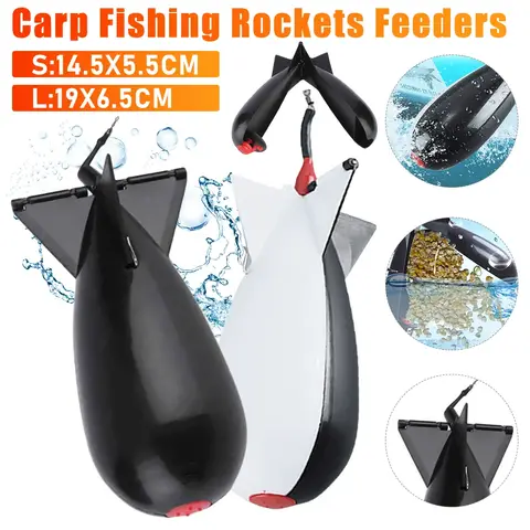 Carp Fishing Rocket Feeder Spod Bomb Float Lure Bait Holder Spomb Pellet Feeders Position Feeders Outdoor Fishing Accessories