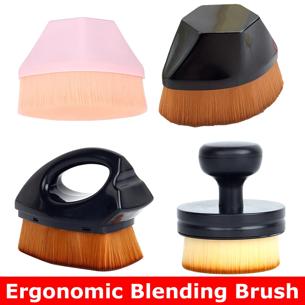 

Different Ergonomic Blending Brush Diamond Round Iron-shaped Ink Blending Tool for DIY Water-based Colorful Crafting Project