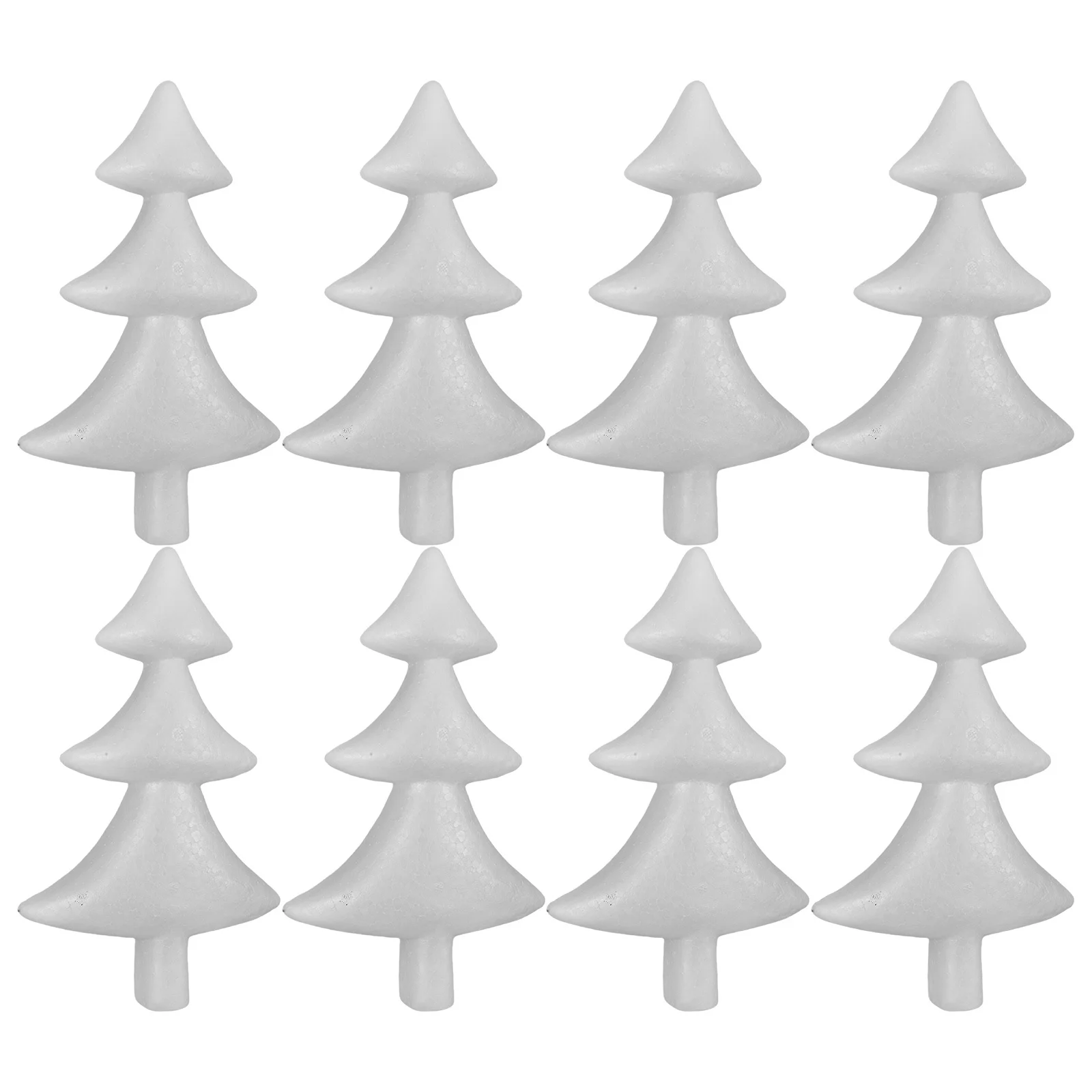 

8Pcs White Foam Trees: 27Cm Half Structure DIY Craft for Christmas Decorations - Festive Painting Tree Art Projects Adults