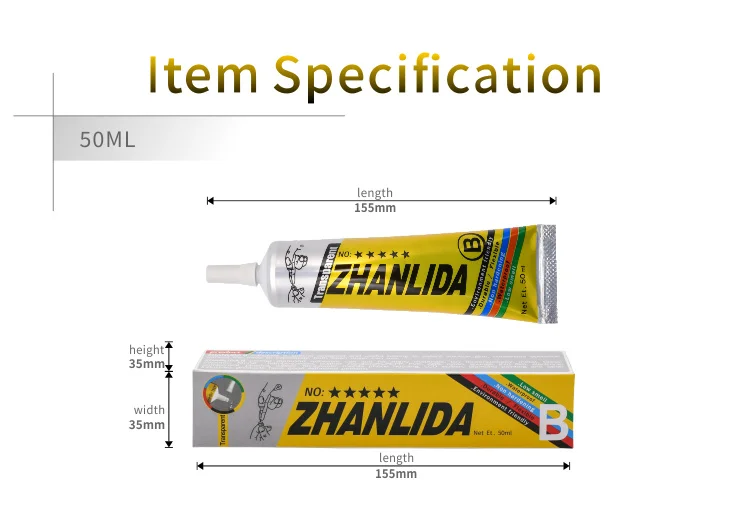 Zhanlida B Book Repair Glue Com Ponta Aplicadora de Precisão Transparente 15ML