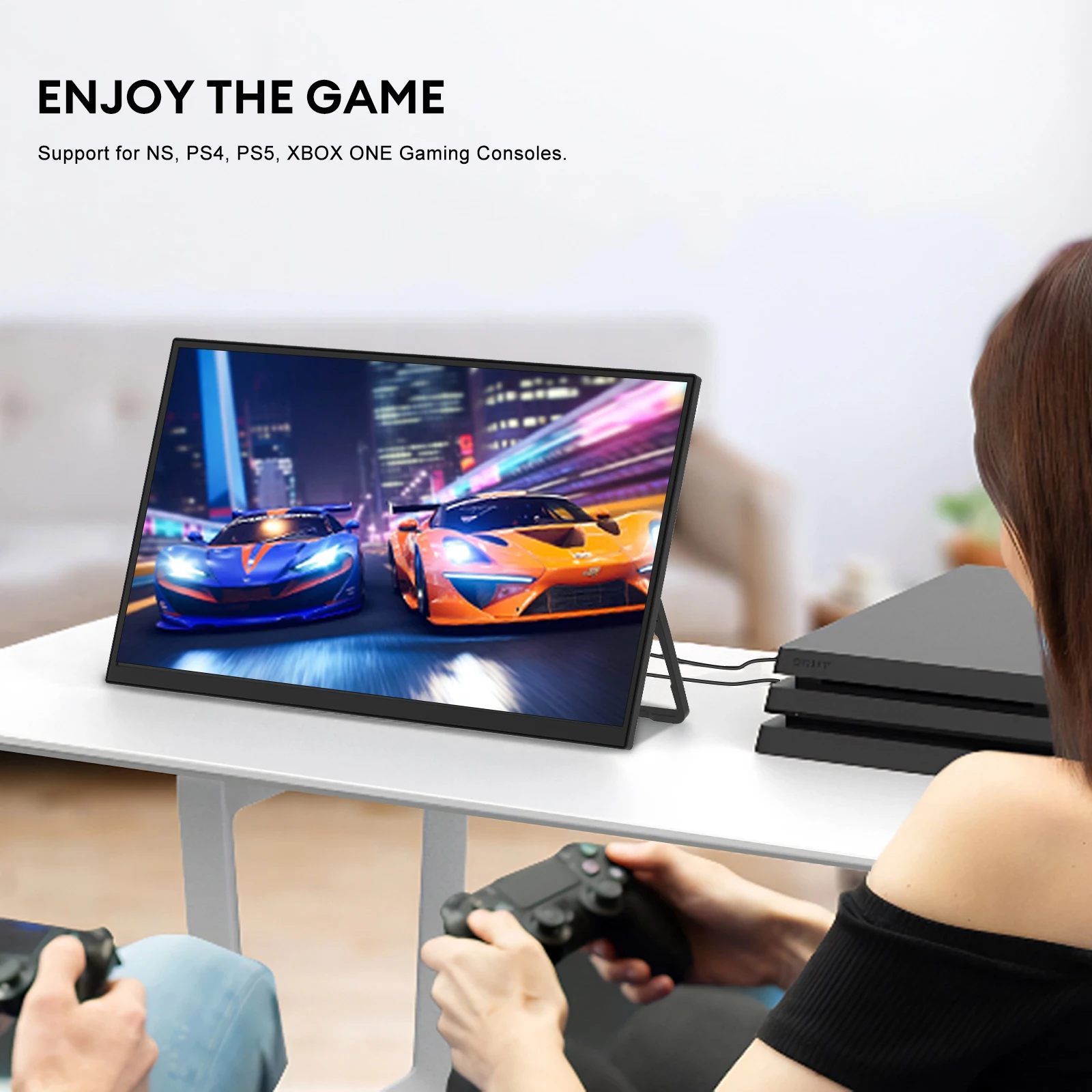 [제우스랩] ZEUSLAP 18.5인치 1920*1080P 100Hz HDMI 타입 C 휴대용 게이밍 모니터 (휴대폰, NS, PS5, XBOX, PC, 노트북 확장 화면 지원) 썸네일 6