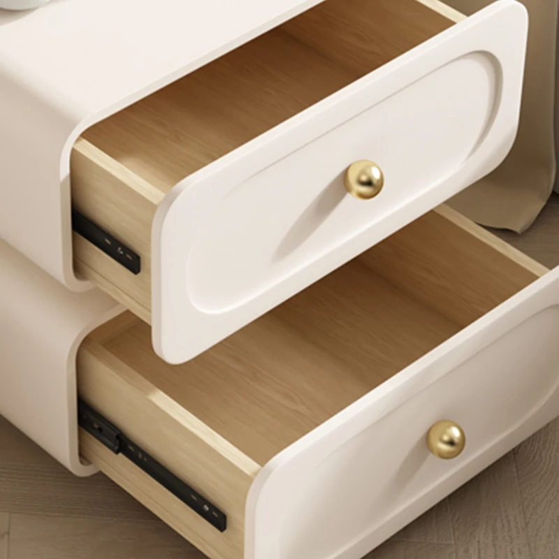 White Bedroom Nightstand Modern Knobs Drawer Wood Trendy Narrow Nightstand Luxury Storage Moveis Para Casa Hotel Furniture