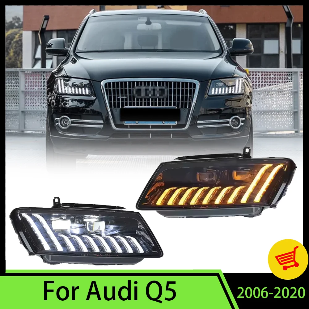 

For Audi Q5 2008-2018 Headlight Assembly New Upgraded LED Front Light Plug and Play White Auto Part