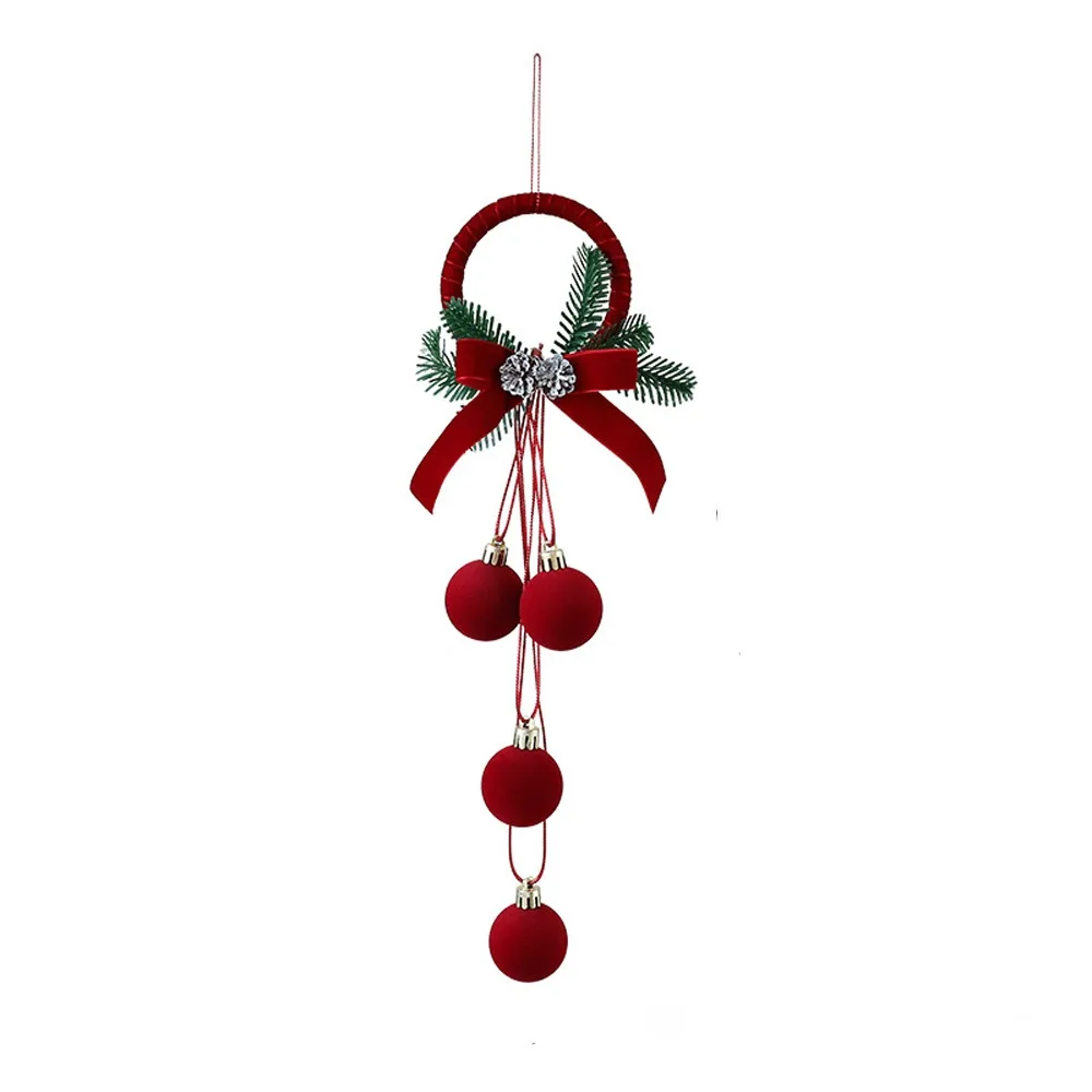 

Flocked Christmas Bell Ornament Nordic Style Handcrafted Christmas Hanging Ornaments Delicate Velvet Christmas Ball