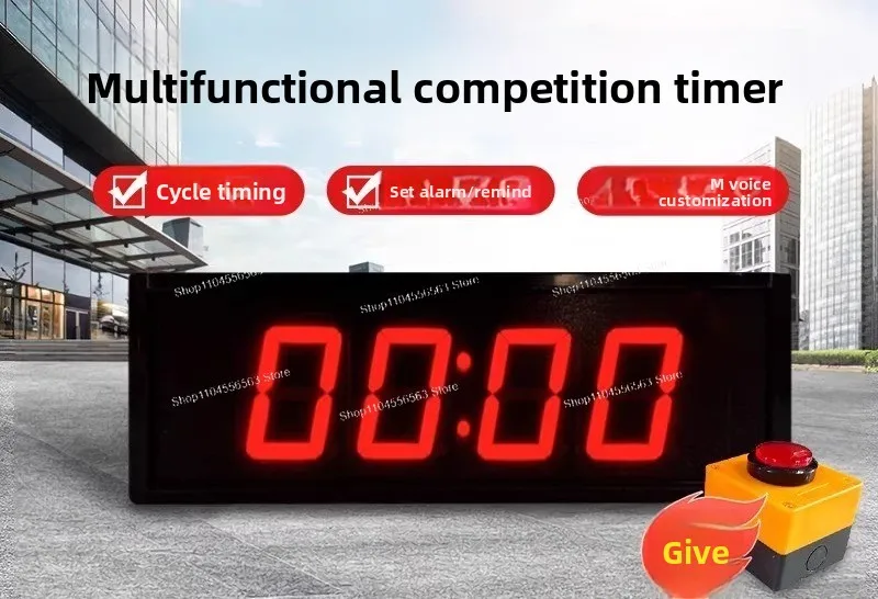 Electronic timer basketball game 24 seconds marathon led single-sided running electronic clock swimming meeting exam