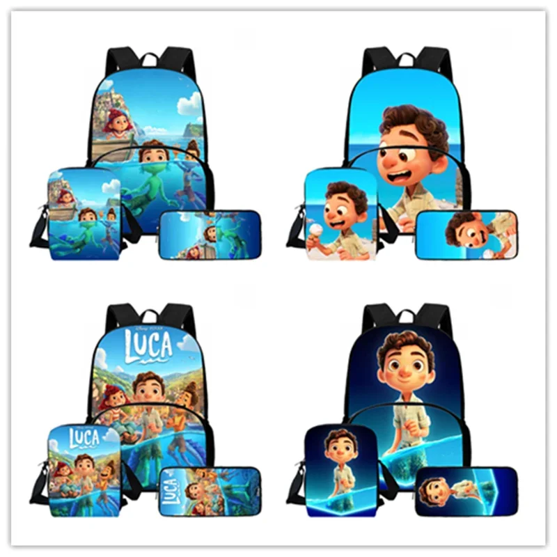 Lucas Disney Cartoon Pixar Luca Child School Backpack with Front