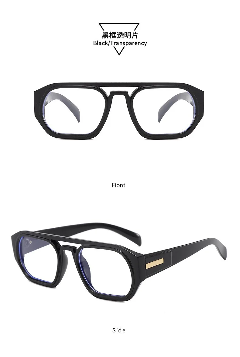 Neue Vintage Quadratische Sonnenbrille für Damen und Herren Marken-Rechteck-Sonnenbrille Ovale Brillen für Männer und Frauen – Detail 11