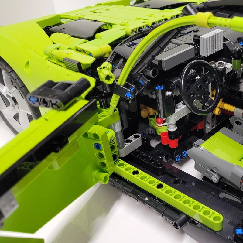 2456 قطعة MOC سيارة رياضية AMGed GT-R سلسلة سوداء 42115 B-نموذج عالي الأداء المتسابق لتقوم بها بنفسك نموذج اللبنات ألعاب عيد ميلاد هدية #6