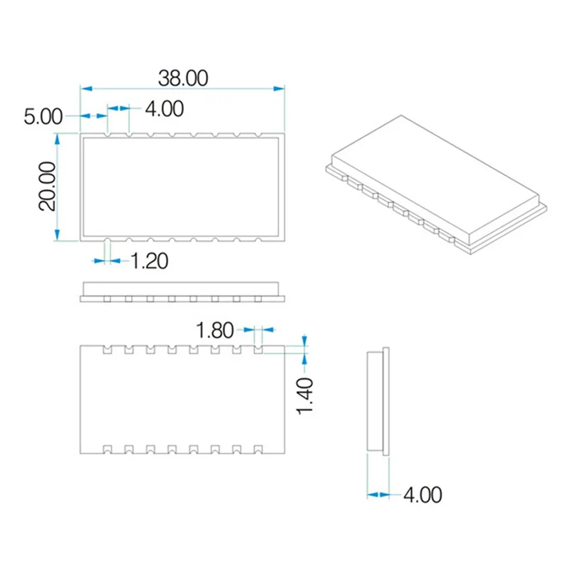 Wireless Transceiver Module Anti-Interference RF Transceiver 1W High Power Long Distance Data Transmission 470-510 Mhz