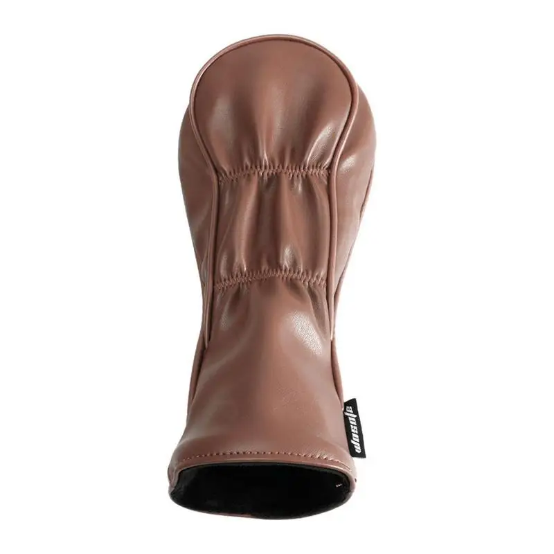 Golf Club Covers Brown PU Leather Hybrid Wood Head Cover Protective Golf Driver Fairway Woods Cover Hybrid Rescue Headcover