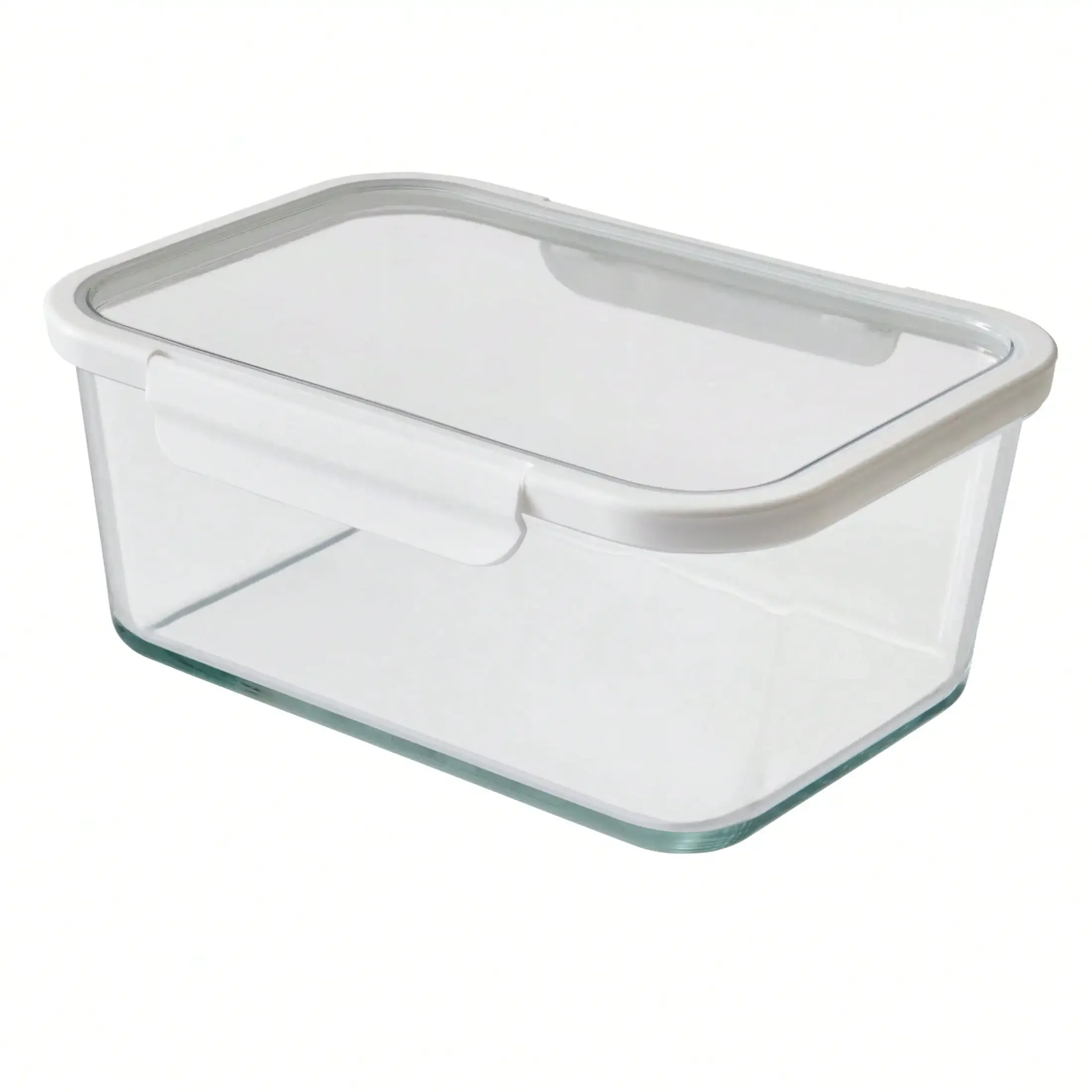 

14-Cup Rectangular Glass Food Storage Containers with Lids, 2-Pack, 10 x 7.28 x 4.9 Inches, Stackable, Nesting Design