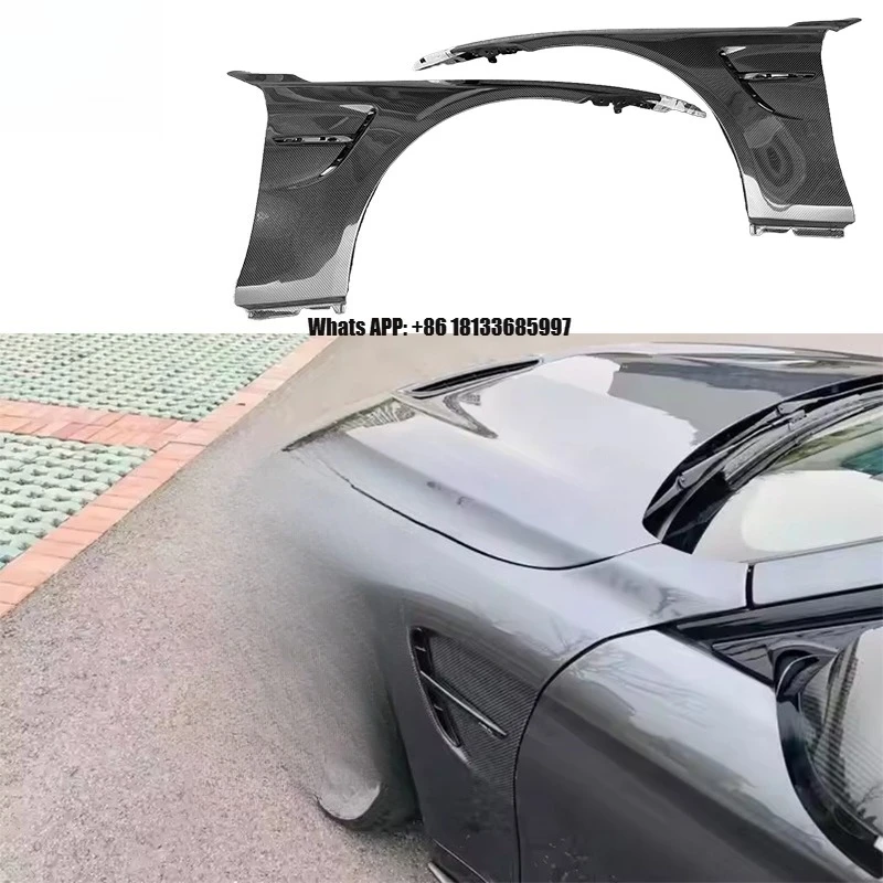 

Style Carbon Fiber Car Side Fender Vented Fender for BMW M4 F82 Upgrade Carbon Front Vent Fender Auto Spare Part