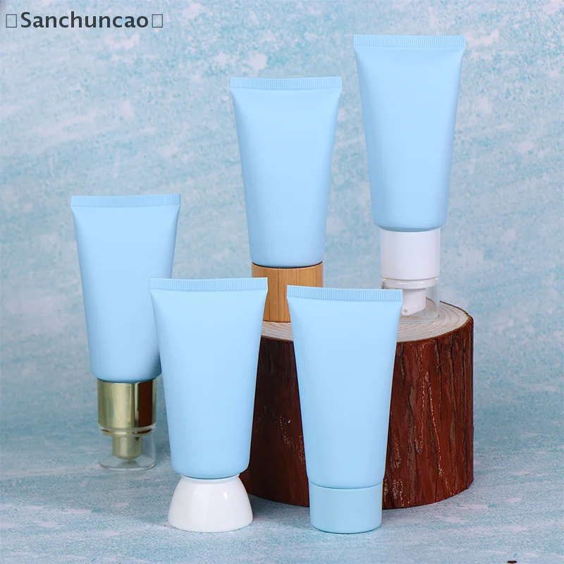 バSan OhioBlue Frosted Leere tragbare weiche Tuben Squeeze Cosmetic Cream Lotion Reiseflasche Nachfüllbarer Foundation Cream Container
