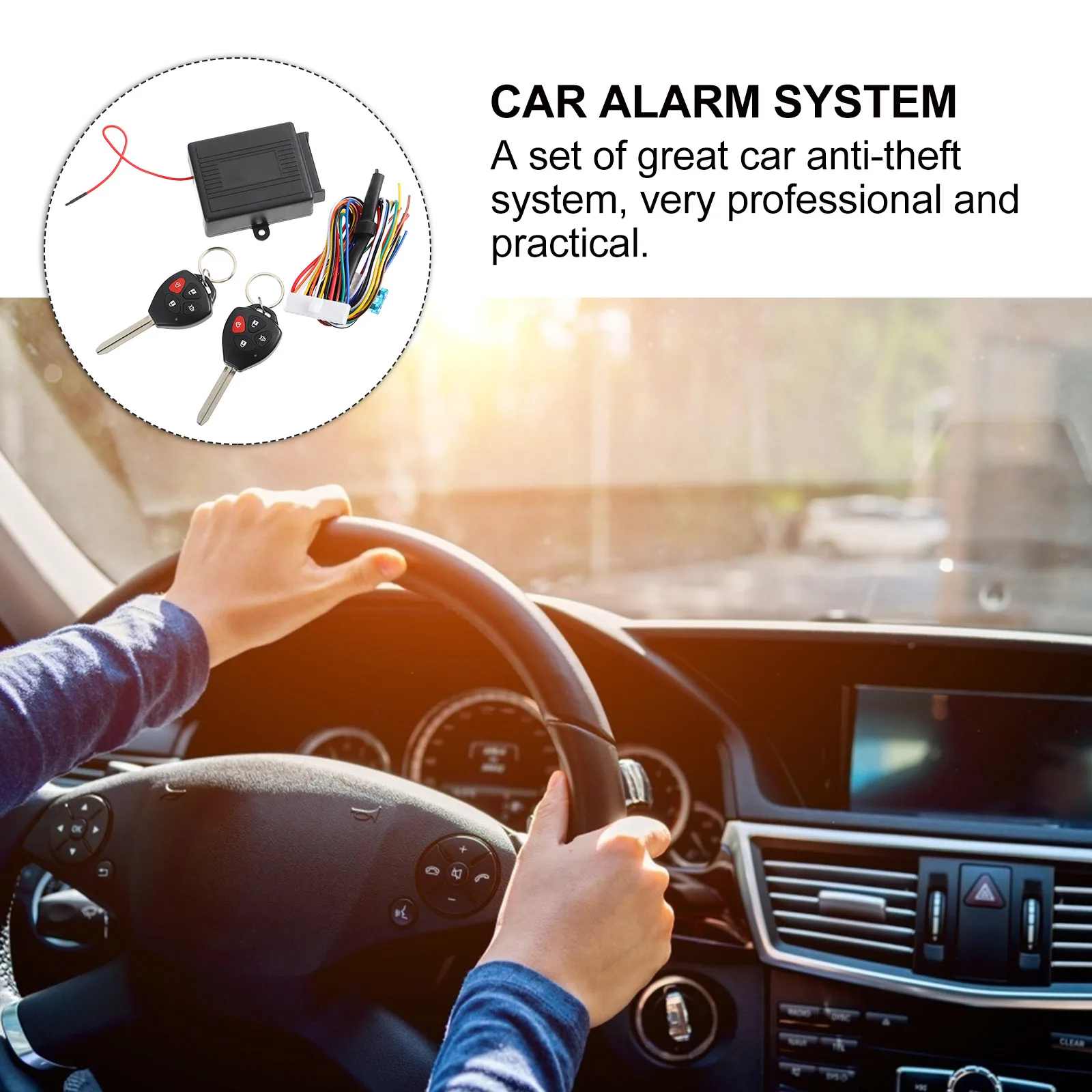 

1 set Car Remote Control Lock Auto Alarm System Locking Trunk Opening Durable Security Anti-Theft System Vehicle