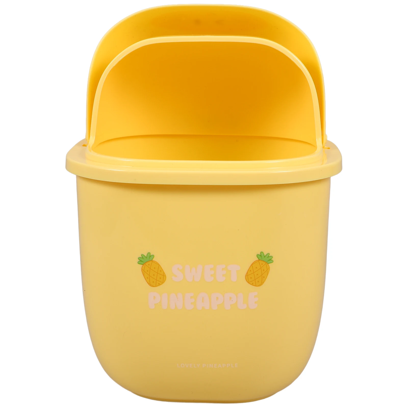 

Adorable Cartoon Waste With Lid Small Desktop Trash Can Mini Rubbish Bin For Bathroom Kitchen Car Storage Container Lightweight