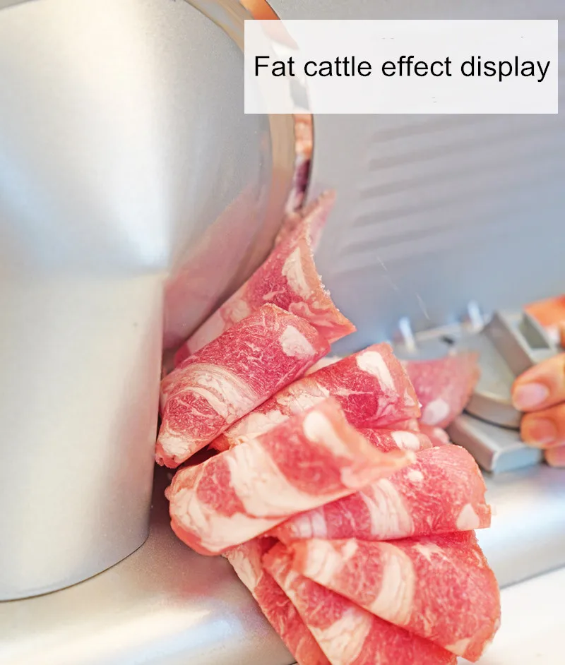220V Elektrische Fleisch Slicer Hammel Rolle Rindfleisch Cutter Lamm Rollen Gemüse Schneiden Maschine Brot Scheiben Edelstahl Fleischwolf – Detail 11
